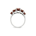 thumbnail image 4 of Gem & Harmony Sterling Silver Five Stone Natural Garnet Ring 4.0 Carat (Ctw) for Women, 4 of 6