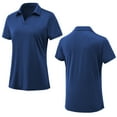 thumbnail image 5 of Tyhengta Women's Golf Polo Shirts Collared V Neck Short Sleeve UPF 50+ Quick Dry Tennis Shirt Dry Fit Moisture Wicking Dark blue S, 5 of 7