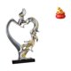 thumbnail image 1 of Figura de pareja besándose, estatua de pareja romántica, escultura de escritorio moderna, estatua de resina con forma de cuenco del tesoro, diseño cre, 1 of 8