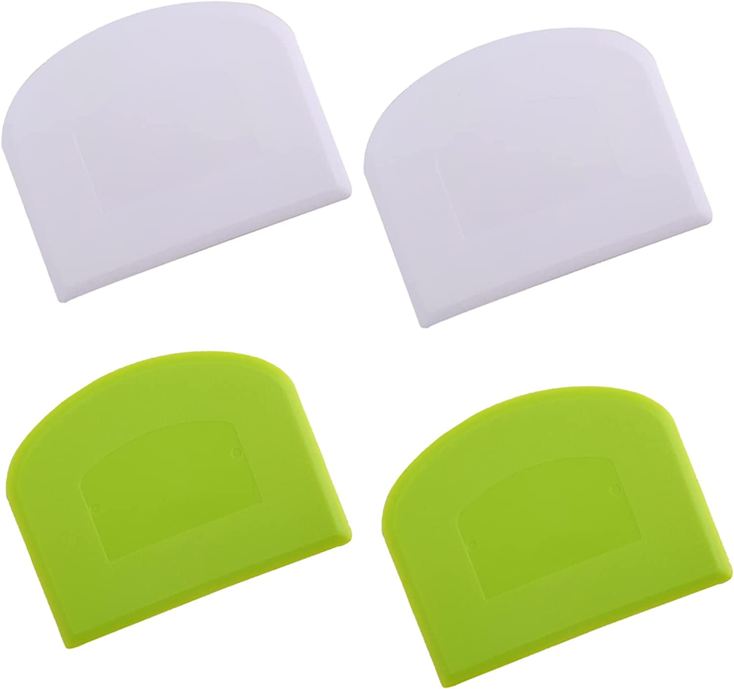 4 PCS Kitchen Aid Dough Scraper Bowl Scraper Multipurpose Dough Bread