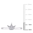 thumbnail image 3 of Miabella Created White Sapphire Cluster Crown Ring in Sterling Silver, 3 of 5