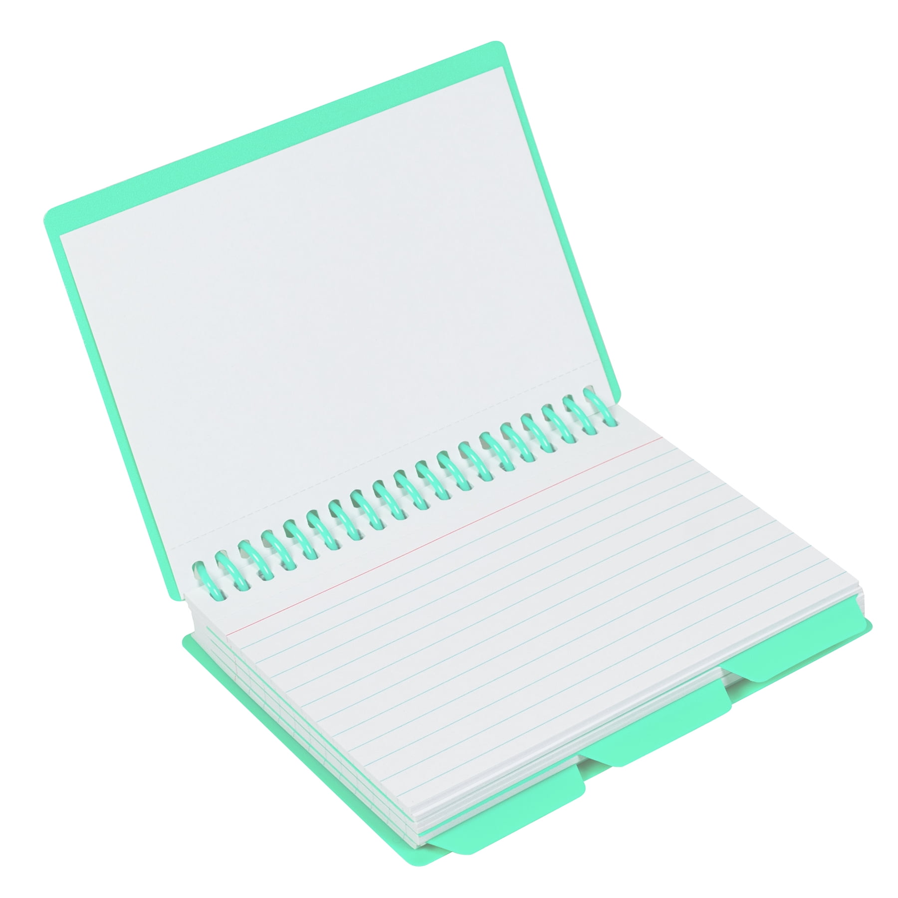 C-Line Spiral Bound Index Card Notebook with Index Tabs, Assorted Tropic Tones Colors, Pack of 6
