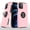 Pink, variant on For Apple iPhone 11 Pro MAX (XI6.5) CHIEF Oil Painted Magnetic Ring Stand Hybrid Case Cover - Black