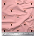 thumbnail image 1 of Soimoi Pink Modal Satin Fabric Arrow & Skull Print Sewing Fabric Yard 42 Inch Wide, 1 of 3