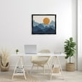 thumbnail image 5 of Stupell Industries Rising Sun Jagged Layered Mountain Range Peaks Graphic Art Jet Black Floating Framed Canvas Print Wall Art, Design by JJ Design House LLC, 5 of 5