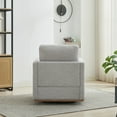 thumbnail image 5 of Yesfashion Swivel Accent Chair For Living Room, Comfy Upholstered Single Sofa Chair With Armrest & Removable Back Cushion, Modern 360° Swivel Club Chair For Nursery Bedroom, 5 of 8