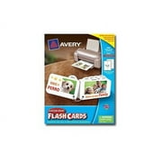 Avery Custom Print Flash Cards - Matte - coated - white - 3 in x 5 in 100 card(s) (25 sheet(s) x 4 cards