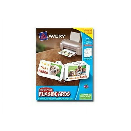 Avery Custom Print Flash Cards - Matte - coated - white - 3 in x 5 in 100 card(s) (25 sheet(s) x 4 cards