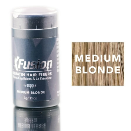 XFusion Medium Blonde Keratin Hair Fibers (Size : 0.11 (Best Hair Products For Blonde Hair)