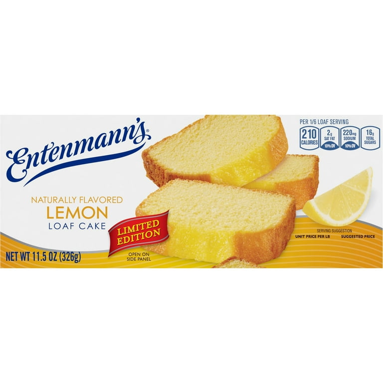 Entenmann's, Lemon Loaf Cake, 11.5 oz, Soft and Delicious Snack