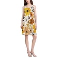 thumbnail image 2 of FORMRS Summer Dress for Women Loose U Neck Sleeveless Midi Beach Sundresses with Pockets, Yellow Flowers, 2 of 8