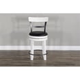 thumbnail image 6 of Home Square 24" Wood Swivel Barstool in White/Dark Brown - Set of 2, 6 of 8