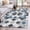 White, Slate Blue,, variant on Traditional Geometric 3ft Area Rug, Vintage Rhombus Pattern Blue Washable Non-Slip Small Round Rugs for Entryway Bedroom Kitchen, Soft Circle Carpet for Dining Room, Playroom Nursery Rug