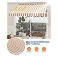 thumbnail image 5 of Manual Retractable Patio Awning – Waterproof 280g Polyester Sun Shade with Heavy-Duty Aluminum Frame & Hand Crank, for Deck, Balcony & Porch, 5 of 8