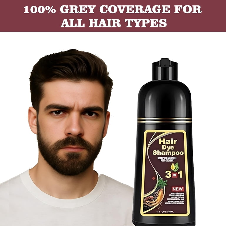 Hair Dye Shampoo - 3 in1 Formula for Fast Grey Coverage Shampoo