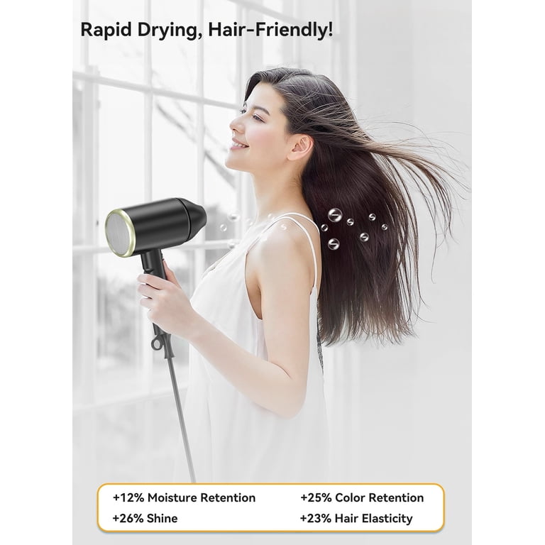 Juyafio 1480W Professional Ionic Hair Dryer, Foldable photo 4