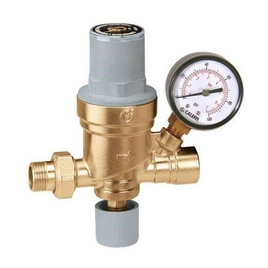 (Price/Each)Caleffi 553642A 1/2" NPT AutoFill Boiler Feed Valve w/ Pressure Gauge