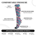 thumbnail image 3 of Lsque happy Skull rose Pattern Sport Compression Socks for Men & Women 15-20 mmHg Knee High Nurse Pregnant Running Medical and Travel Athletic, 3 of 6