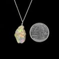 thumbnail image 5 of Natural Ultra Fire Raw Ethiopian Opal Rough Handmade Dainty Pendant Necklace For Women, Healing Chakra Crystals, Birthstone Jewelry, Rhodium Plated 925 Sterling Silver Chain 20 inch, Anniversary Gift, 5 of 6