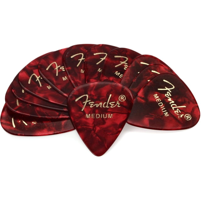 Púas para guitarra Fender 351 de celuloide, calibre medio, paquete de 12
