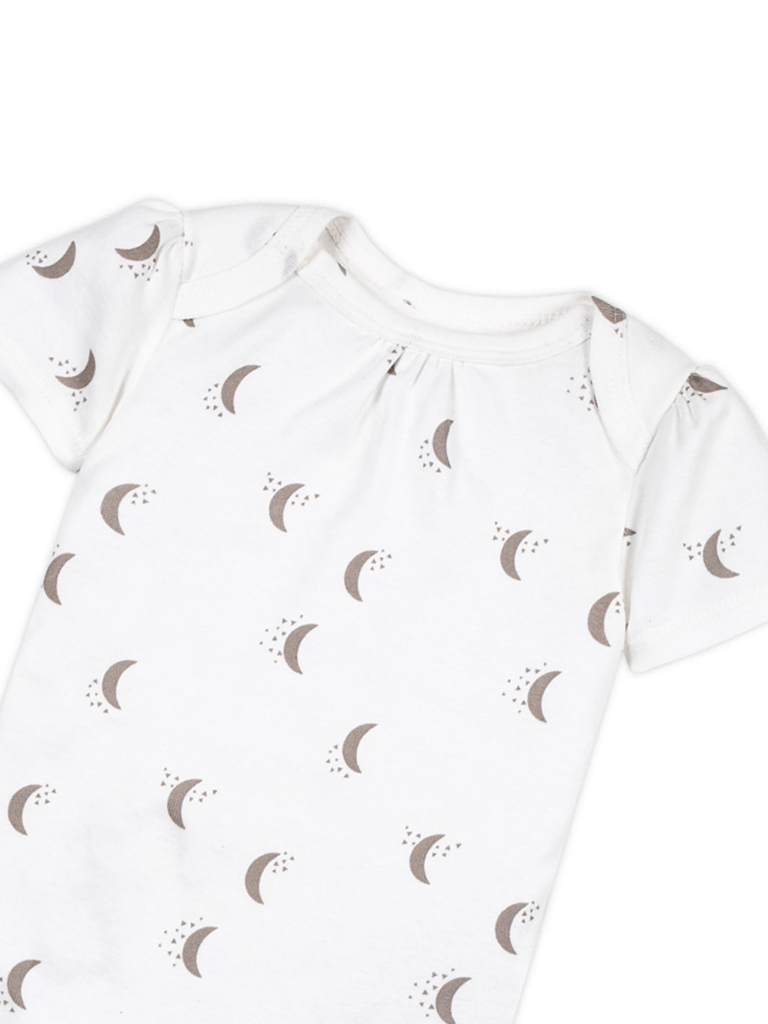 Little Star Organic Baby Girl 5 Pk Short Sleeve Bodysuits, Size Newborn - 24 Months