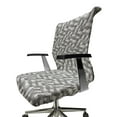 thumbnail image 6 of Ambesonne Abstract Office Chair Cover Stretchable High Back, Semi Circles in Greyscale, Pale Taupe Dark Grey, 6 of 6