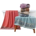 thumbnail image 1 of Pack de 3 Toallas De Medio Baño Surtidas Melocotton Hogar 140x70cm Extra Suave y Absorbente Mod. STY-22, 1 of 3