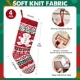 thumbnail image 5 of Ayieyill 4Pcs 18" Knit Christmas Stockings, Large Rustic Yarn Xmas Stockings for Christmas Family Holiday Decorations, 5 of 8