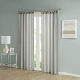 thumbnail image 5 of Home Essence Tiler Solid Taupe Tie-Top Faux Linen Single Window Panel Curtain, 40” X 84”, 5 of 6