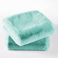 thumbnail image 3 of Home Soft Things Heavy Faux Fur 2 Piece Throw Pillow Cover Set - Bleached Aqua - 26" x 26", 3 of 5