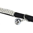 thumbnail image 1 of Collar ajustable de terciopelo suave y seguro para gatos con cascabeles, para perros y gatos pequeños (negro)-Collar ajustable seguro de terciopelo suave, 1 of 5