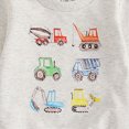 thumbnail image 6 of NOLDARES Toddler Infant Baby Boy 2 Piece Long Sleeve Sweatshirt Tops and Pants Set Cute Print Fall Winter Clothes Outfits Clothing(Grey,2-3 Y), 6 of 7