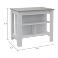 thumbnail image 3 of Delos Antibacterial Modern Kitchen Island - White / Light Grey, 3 of 8