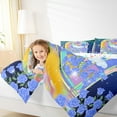 thumbnail image 4 of Feelyou Kawaii Fairy Elf Full Size Comforter Sets for Kids, Magic Angel Princess Bedding Comforter Set, Romantic Blue Rose Reversible Bedding Sets, Lightweight Room Decor, 3pcs, 4 of 8