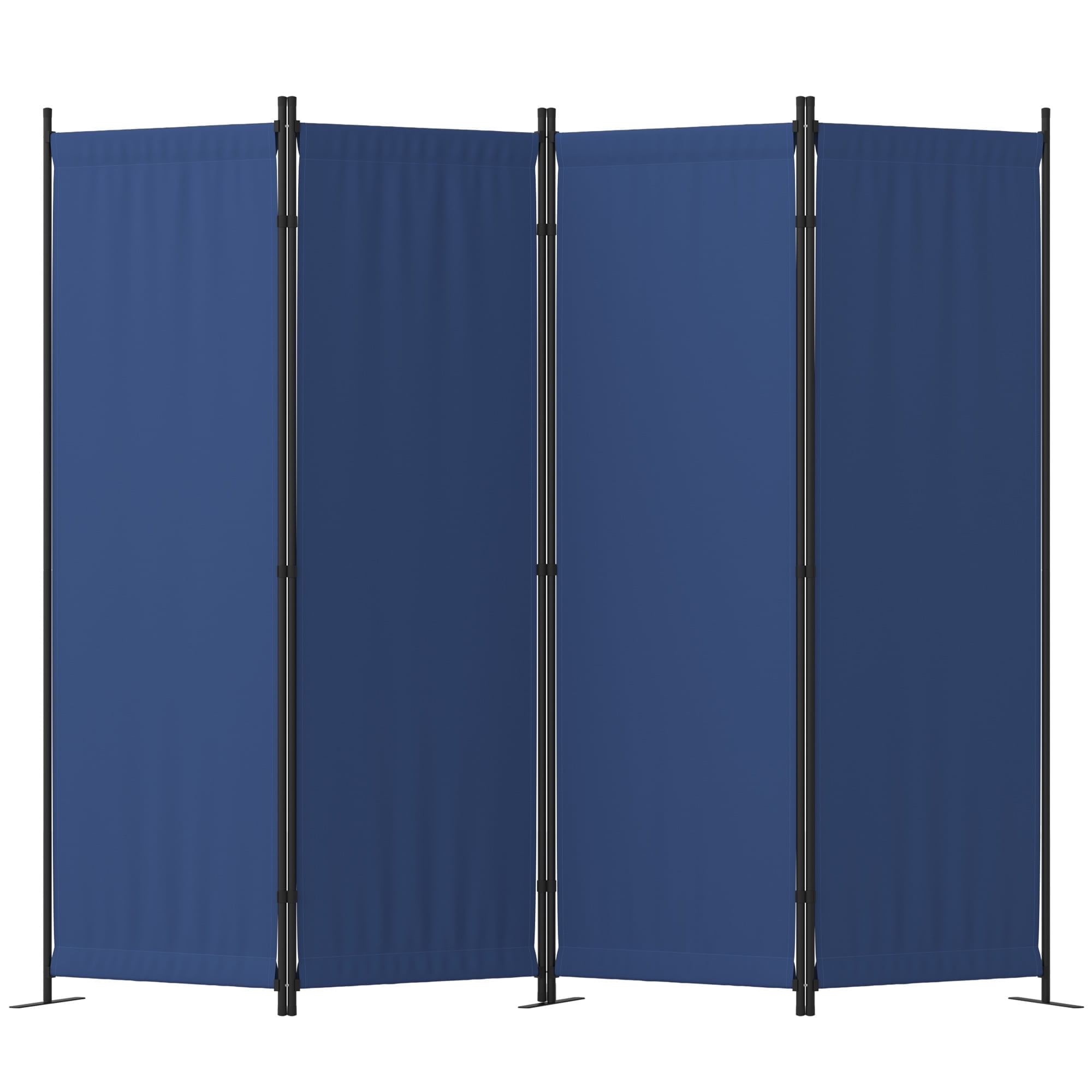 Room Divider 4 Panel Folding Privacy Screens 88" Portable Room Partition for Room Separator Freestanding Wall Divider for Office Bedroom Classroom Hospital, Blue