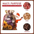 thumbnail image 7 of Fuzoiu Cute Cat Sunflower Print Christmas Gift Bag,Burlap Gift Bag with Drawstring Closure & Hang Tag,Perfect for Holidays, Birthdays, and Special Occasions-Medium, 7 of 7