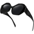 thumbnail image 2 of FEISEDY Retro Cateye Sunglasses Women Oversized Vintage Cat Eye Shades UV400 Lenses B2817, 2 of 13