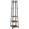 thumbnail image 1 of Boutique Home Rustic Brown Coat Rack with Storage Shelves, 1 of 7