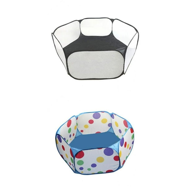 Caja de jaula plegable para mascotas pequeña de 2 piezas para conejos hámster