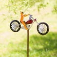 thumbnail image 6 of Wrought Iron Bike Wind Spinner Animal Cats Mouse Windmill Garden Decor, 6 of 8