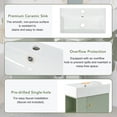 thumbnail image 4 of KYLE & KAY Freestanding Cabinet with Single Ceramic Sink, Combo Storage Vanity for Bathroom, Kitchen, Living Room, Small Spaces, Left Side Storage, Green, 4 of 6