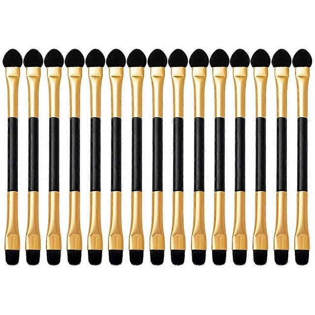 15Pcs Double-sided Eyeshadow Applicators Portable Eyeshadow Brushes Women Makeup Brushes