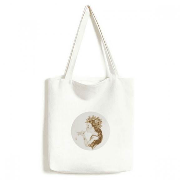Pretty Girl Chinese Painting Tote Canvas Bag Shopping Satchel Casual Handbag