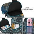 thumbnail image 4 of Jungle Leaves Crossbody Bag - Water-Resistant Sling Bag with Secure Zippers - Great for Biking, Commuting, Casual Urban Use, 4 of 6