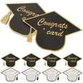 thumbnail image 1 of IFANLANDOR 30Pcs Graduation Cap Themed Paper Greeting Cards Black Color for Celebration and Messages, 1 of 4