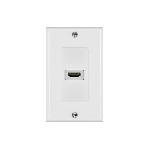 Monoprice 7330 Two-Piece Inset Wall Plate - Single Port 1P - White