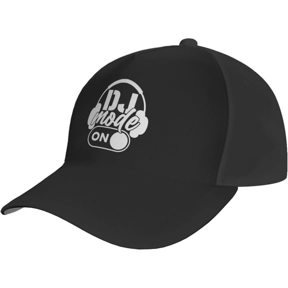 Dj Mode On Hat Unisex Classic Low Profile Adjustable Trucker Dad Hats Black