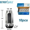 thumbnail image 6 of Detroit Axle - Rear Brake Kit for Ford Edge Flex Taurus Lincoln MKS MKT MKX, 2 Disc Brake Rotors 2 Wheel Bearing Hubs 20 Wheel Lug Nuts Replacement, 6 of 7