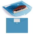 thumbnail image 2 of Plastic Envelopes 10 Pack A4 Letter Size Plastic File Folder With Label Pocket Plastic Envelopes With Snap Closure Plastic File Folders Plastic Envelopes For Documents, 2 of 9