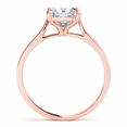 thumbnail image 3 of 0.75 Ct Solitaire Princess Diamond 14K Rose Gold Engagement Women Rings, 3 of 4